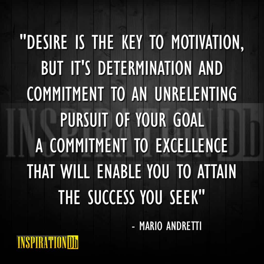 Mario Andretti Quote Poster