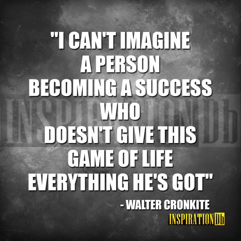 Walter Cronkite Quote Poster