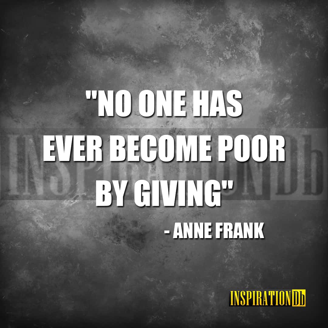Anne Frank Quote Poster - InspirationDb