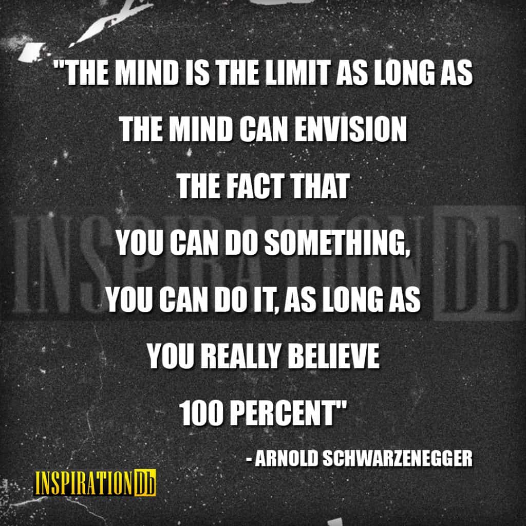 Arnold Schwarzenegger Quote Poster