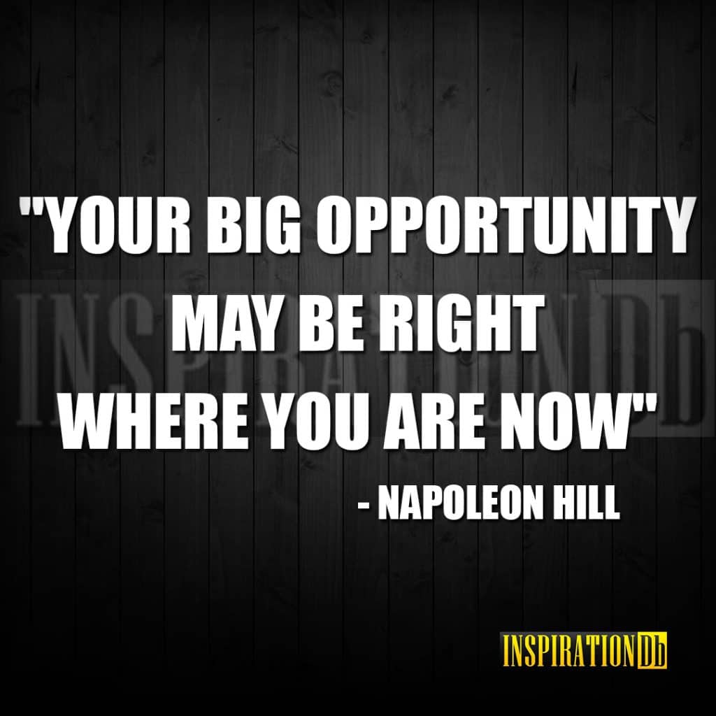 Napoleon Hill Quote Poster